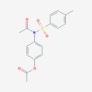 molecular formula C17H17NO5S B230288 Acetic acid 4-[acetyl-(toluene-4-sulfonyl)-amino]-phenyl ester 