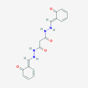 1-N',3-N'-bis[(E)-(6-oxocyclohexa-2,4-dien-1-ylidene)methyl]propanedihydrazide