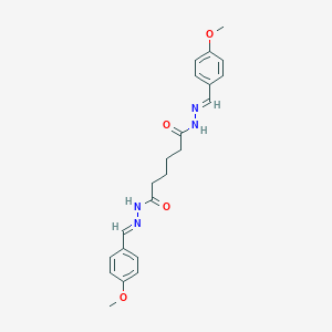 molecular formula C22H26N4O4 B230309 N'~1~,N'~6~-bis(4-methoxybenzylidene)hexanedihydrazide 