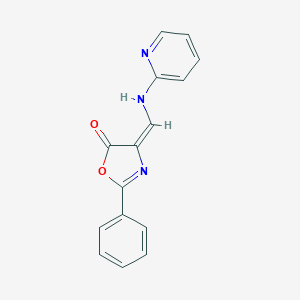 (4E)-2-phenyl-4-[(pyridin-2-ylamino)methylidene]-1,3-oxazol-5-one