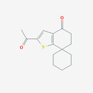 2-acetyl-6,7-dihydrospiro[1-benzothiophene-7,1'-cyclohexane]-4(5H)-one