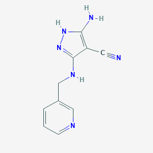 5-amino-3-[(3-pyridinylmethyl)amino]-1H-pyrazole-4-carbonitrile