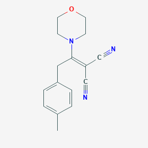 molecular formula C16H17N3O B230499 2-[2-(4-Methylphenyl)-1-(4-morpholinyl)ethylidene]malononitrile 