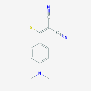 molecular formula C13H13N3S B230500 2-[[4-(Dimethylamino)phenyl](methylsulfanyl)methylene]malononitrile 
