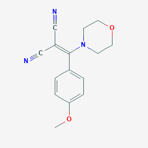 molecular formula C15H15N3O2 B230501 2-[(4-Methoxyphenyl)(4-morpholinyl)methylene]malononitrile 
