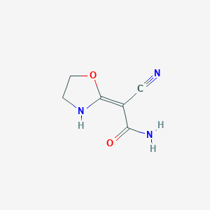 2-Cyano-2-(1,3-oxazolidin-2-ylidene)acetamide