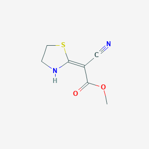 molecular formula C7H8N2O2S B230517 Methyl cyano(1,3-thiazolidin-2-ylidene)acetate 