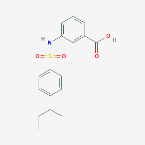molecular formula C17H19NO4S B230575 3-[4-(Butan-2-yl)benzenesulfonamido]benzoic acid 