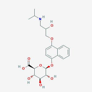 (2S,3S,4S,5R,6S)-3,4,5-trihydroxy-6-[4-[2-hydroxy-3-(propan-2-ylamino)propoxy]naphthalen-1-yl]oxyoxane-2-carboxylic acid