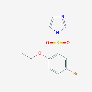 molecular formula C11H11BrN2O3S B230655 1-[(5-bromo-2-ethoxyphenyl)sulfonyl]-1H-imidazole 