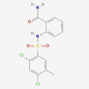 molecular formula C14H12Cl2N2O3S B230656 2-(2,4-Dichloro-5-methylbenzenesulfonamido)benzamide 