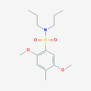 molecular formula C15H25NO4S B230703 2,5-dimethoxy-4-methyl-N,N-dipropylbenzenesulfonamide 