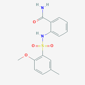 molecular formula C15H16N2O4S B230715 2-(2-Methoxy-5-methylbenzenesulfonamido)benzamide 