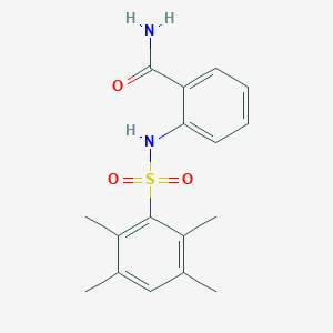 molecular formula C17H20N2O3S B230717 2-(2,3,5,6-Tetramethylbenzenesulfonamido)benzamide 