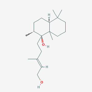 molecular formula C9H11NO6 B230733 (1R,2R,4aS)-1-[(E)-5-hydroxy-3-methylpent-3-enyl]-2,5,5,8a-tetramethyl-3,4,4a,6,7,8-hexahydro-2H-naphthalen-1-ol CAS No. 17140-23-7