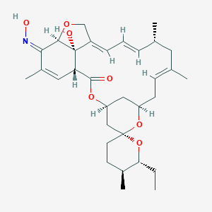molecular formula C32H45NO7 B023078 (1R,4S,5'S,6R,6'R,8R,10E,13R,14E,16E,20R,21Z,24S)-6'-乙基-24-羟基-21-羟基亚氨基-5',11,13,22-四甲基螺[3,7,19-三氧杂四环[15.6.1.14,8.020,24]二十五-10,14,16,22-四烯-6,2'-氧杂]-2-酮 CAS No. 93074-04-5