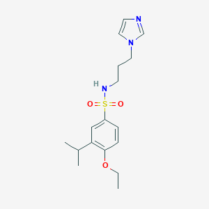 molecular formula C17H25N3O3S B230792 4-ethoxy-N-[3-(1H-imidazol-1-yl)propyl]-3-isopropylbenzenesulfonamide 