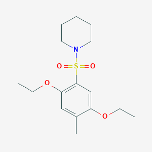 molecular formula C16H25NO4S B230799 1-[(2,5-Diethoxy-4-methylphenyl)sulfonyl]piperidine 