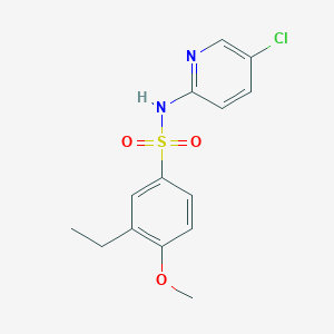 molecular formula C14H15ClN2O3S B230819 N-(5-chloropyridin-2-yl)-3-ethyl-4-methoxybenzenesulfonamide 