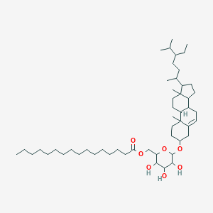 molecular formula C51H90O7 B230820 (3β)-油菜甾-5-烯-3-基 6-O-棕榈酰-β-D-吡喃葡萄糖苷 CAS No. 18749-71-8