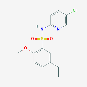 molecular formula C14H15ClN2O3S B230822 N-(5-chloropyridin-2-yl)-5-ethyl-2-methoxybenzenesulfonamide 