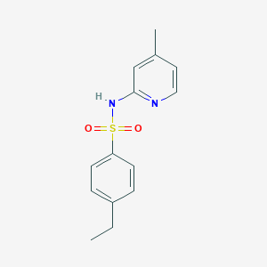 molecular formula C14H16N2O2S B230829 4-ethyl-N-(4-methyl-2-pyridinyl)benzenesulfonamide 