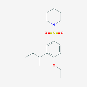 molecular formula C17H27NO3S B230842 Piperidine, 1-[[4-ethoxy-3-(1-methylpropyl)phenyl]sulfonyl]- 