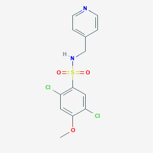 molecular formula C13H12Cl2N2O3S B230850 2,5-dichloro-4-methoxy-N-(pyridin-4-ylmethyl)benzenesulfonamide 