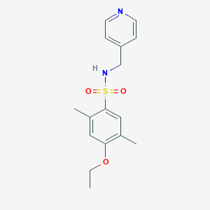 molecular formula C16H20N2O3S B230852 4-ethoxy-2,5-dimethyl-N-(pyridin-4-ylmethyl)benzenesulfonamide 
