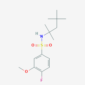 4-fluoro-3-methoxy-N-(2,4,4-trimethylpentan-2-yl)benzenesulfonamide