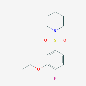 molecular formula C13H18FNO3S B230867 1-(3-Ethoxy-4-fluorobenzenesulfonyl)piperidine 