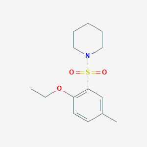 molecular formula C14H21NO3S B230868 1-[(2-Ethoxy-5-methylphenyl)sulfonyl]piperidine 