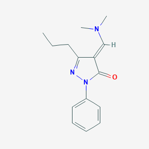 molecular formula C15H19N3O B230880 4-Dimethylaminomethylene-1-phenyl-3-propyl-2-pyrazolin-5-one CAS No. 15900-09-1