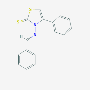 3-((p-Methylbenzylidene)amino)-4-phenyl-4-thiazoline-2-thione