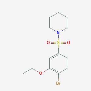 molecular formula C13H18BrNO3S B230898 2-Bromo-5-(1-piperidinylsulfonyl)phenyl ethyl ether 