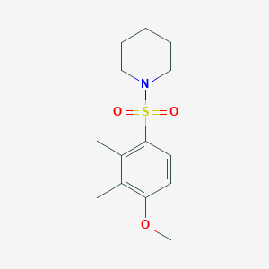 molecular formula C14H21NO3S B230915 2,3-Dimethyl-4-(1-piperidinylsulfonyl)phenyl methyl ether 