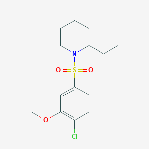 molecular formula C14H20ClNO3S B230930 1-[(4-Chloro-3-methoxyphenyl)sulfonyl]-2-ethylpiperidine 
