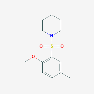 molecular formula C13H19NO3S B230981 1-[(2-Methoxy-5-methylphenyl)sulfonyl]piperidine 