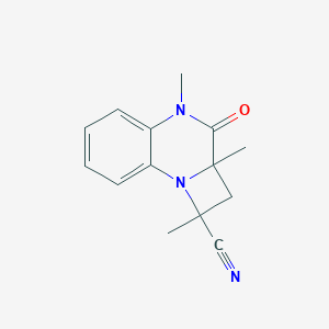 molecular formula C14H15N3O B231091 1,2a,4-trimethyl-3-oxo-2,2a,3,4-tetrahydro-1H-azeto[1,2-a]quinoxaline-1-carbonitrile 