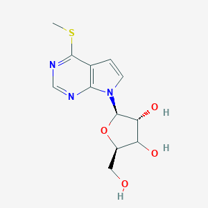 molecular formula C12H15N3O4S B231171 (2R,4R,5R)-2-(hydroxymethyl)-5-(4-methylsulfanylpyrrolo[2,3-d]pyrimidin-7-yl)oxolane-3,4-diol CAS No. 16754-86-2