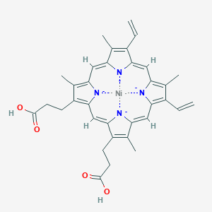 B231217 3-[(1Z,4Z,10Z,14Z)-18-(2-carboxyethyl)-8,13-bis(ethenyl)-3,7,12,17-tetramethylporphyrin-21,22,23,24-tetraid-2-yl]propanoic acid;nickel CAS No. 15415-30-2