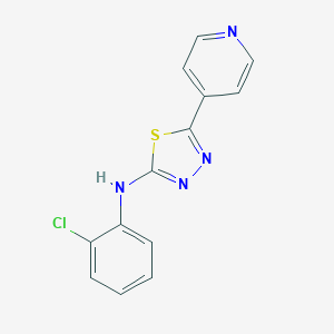 molecular formula C13H9ClN4S B231245 N-(2-CHLOROPHENYL)-N-[5-(4-PYRIDYL)-1,3,4-THIADIAZOL-2-YL]AMINE 