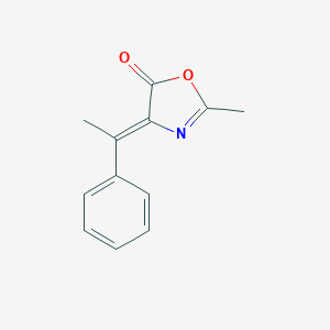 molecular formula C12H11NO2 B231289 5(4H)-Oxazolone, 2-methyl-4-(1-phenylethylidene)-, (Z)- 