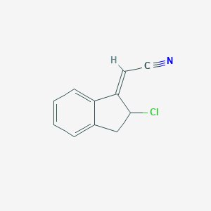 molecular formula C11H8ClN B231302 (Z)-(2-Chloroindan-1-ylidene)acetonitrile 