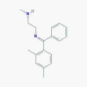 molecular formula C18H22N2 B231389 2-[[(2,4-dimethylphenyl)-phenylmethylidene]amino]-N-methylethanamine 