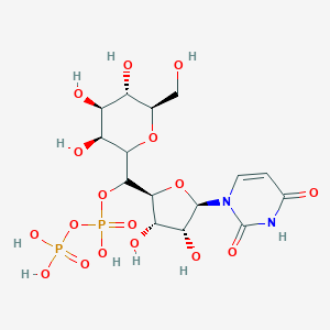 [[(2S,3S,4R,5R)-5-(2,4-dioxopyrimidin-1-yl)-3,4-dihydroxyoxolan-2-yl]-[(3S,4S,5S,6R)-3,4,5-trihydroxy-6-(hydroxymethyl)oxan-2-yl]methyl] phosphono hydrogen phosphate