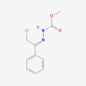 molecular formula C10H11ClN2O2 B231531 Methyl 2-(2-chloro-1-phenylethylidene)hydrazinecarboxylate 