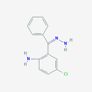 molecular formula C13H12ClN3 B231548 (Z)-(2-Amino-5-chlorophenyl)(phenyl)methanone hydrazone 