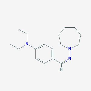 1H-Azepine, 1-[[p-(diethylamino)benzylidene]amino]hexahydro-