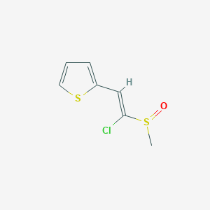 molecular formula C7H7ClOS2 B231565 2-[2-Chloro-2-(methylsulfinyl)vinyl]thiophene 